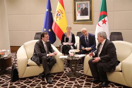 3/04/2018. VII Reunión de Alto Nivel Argelia-España. Reunión del presidente del Gobierno, Mariano Rajoy, con el primer ministro de Argelia, ...